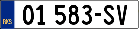 Trailer License Plate